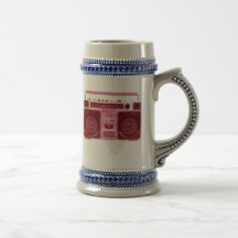 retro radio stein coffee mug
