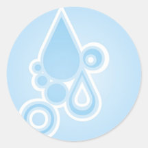 Retro Rain Drops Sticker
