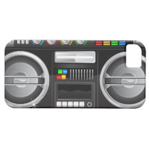 retro rainbow buttons boombox ghetto master iPhone 5 covers