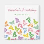 Retro Rainbow Chicks Custom Gift / Birthday Magnet