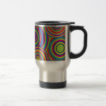 Retro Rainbow Circles Pattern Mugs