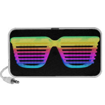 retro rainbow shades glasses 80s eighties travel speakers