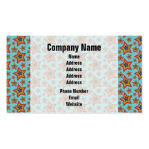 Retro Rainbow Stars Pattern Business Cards