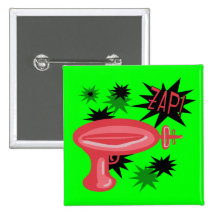 Rétro Raygun rouge Badges Avec Agrafe