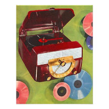 Retro Record Hop Sock Hop Turning Time Invitation