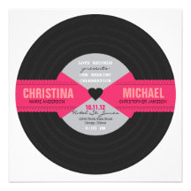 Retro Record Invitation