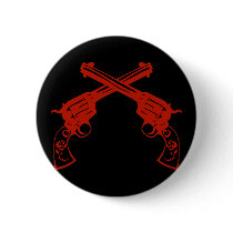 Retro Red Crossed Pistols Pin