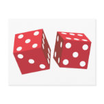 Retro Red Dice Postcards