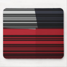 Retro Red, Grey, Black Abstract Art Mousepad