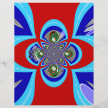 Retro red white blue turntable design full color flyer