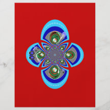 Retro red white blue turntable pattern personalized flyer
