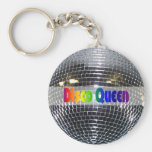 Rétro reine argentée brillante 80s de disco de bou porte-clés