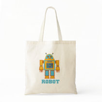 Retro Robot Canvas Bag