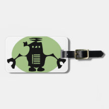 Retro Robot - Green Spotlight