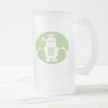 Retro Robot - Green Spotlight Coffee Mug
