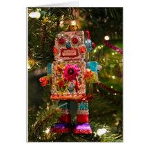 Retro Robot Greeting Card
