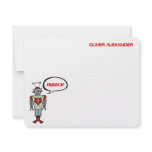 Retro Robot Kids Thank You Card