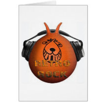 Retro Rock Space Hopper Card
