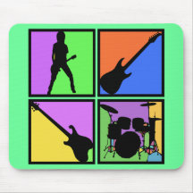 RETRO ROCK SQUARES MOUSEPADS