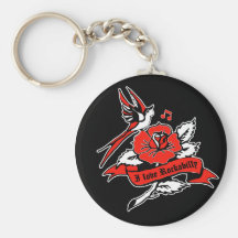 Retro Rockabilly key chain by patjila