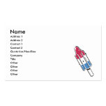retro rocket ice pop business card