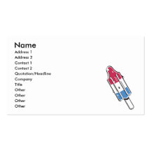 retro rocket ice pop business card