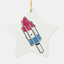 retro rocket ice pop christmas ornament