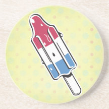 retro rocket ice pop drink coasters