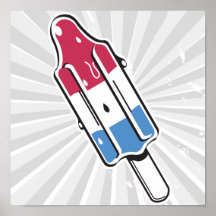 retro rocket ice pop print