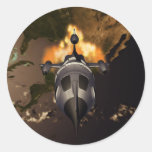 Retro Rocket Launch Sticker