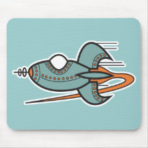 retro rocket mouse mats