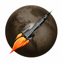 Retro Rocket Photo Sculpture