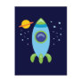 Retro Rocket Post Card