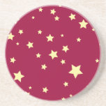 Retro Rocket Stars Drink Coaster