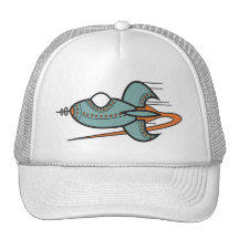 retro rocket trucker hats