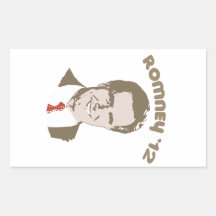RETRO ROMNEY '12 RECTANGLE STICKER