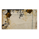 Retro roses Profile Card business cards