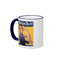 Retro Rosie We Can Do It Coffee Mugs