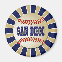 RETRO SAN DIEGO BASEBALL REFRIGERATOR MAGNET