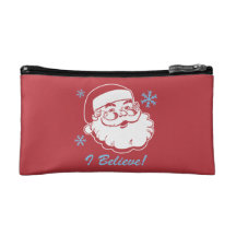 Retro Santa Believe Bags Cosmetic Bag