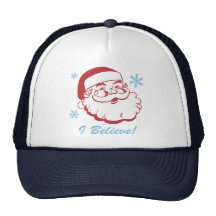 Retro Santa Believe Mesh Hats