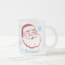 Retro Santa Believe Mugs