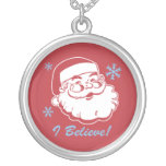 Retro Santa Believe Necklace