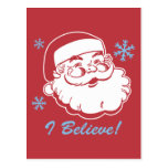 Retro Santa Believe Post Cards