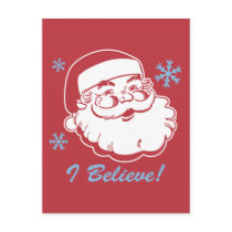 Retro Santa Believe Post Cards