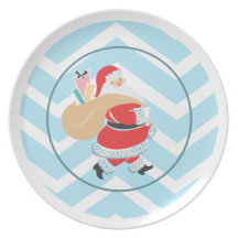Retro Santa Plate  |  Holiday Plates