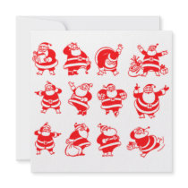 Retro Santas Custom Announcements