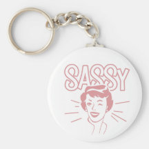 Retro Sassy Attitude Key Chains
