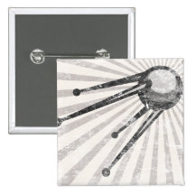 Retro satellite pinback buttons