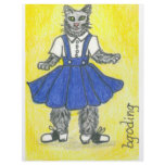 Retro school girl letterhead